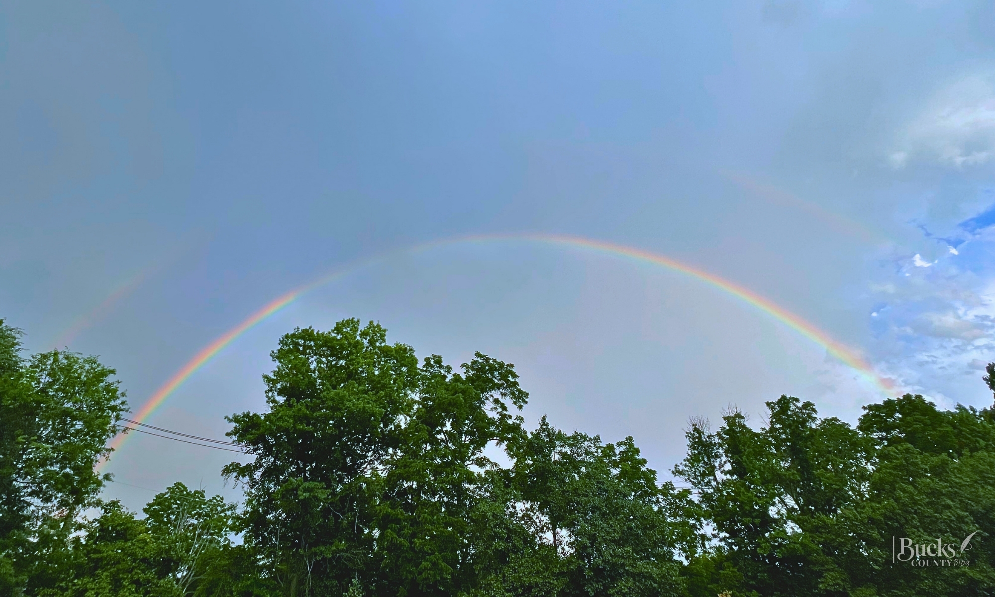 Double Rainbow Appears Over Doylestown Amidst July 2026 Heat Wave