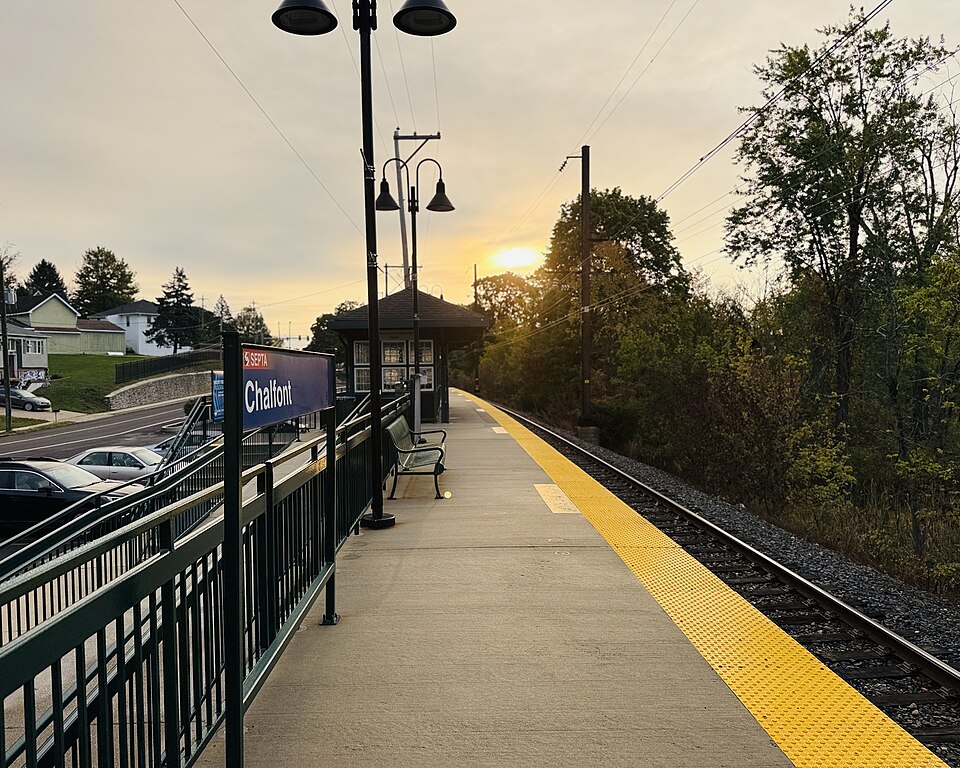 Platform at SEPTA's Chalfont station