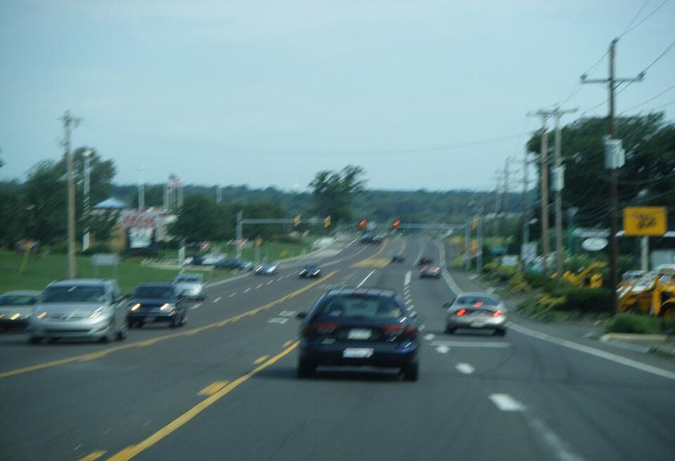 Route 611 northbound past County Line Road