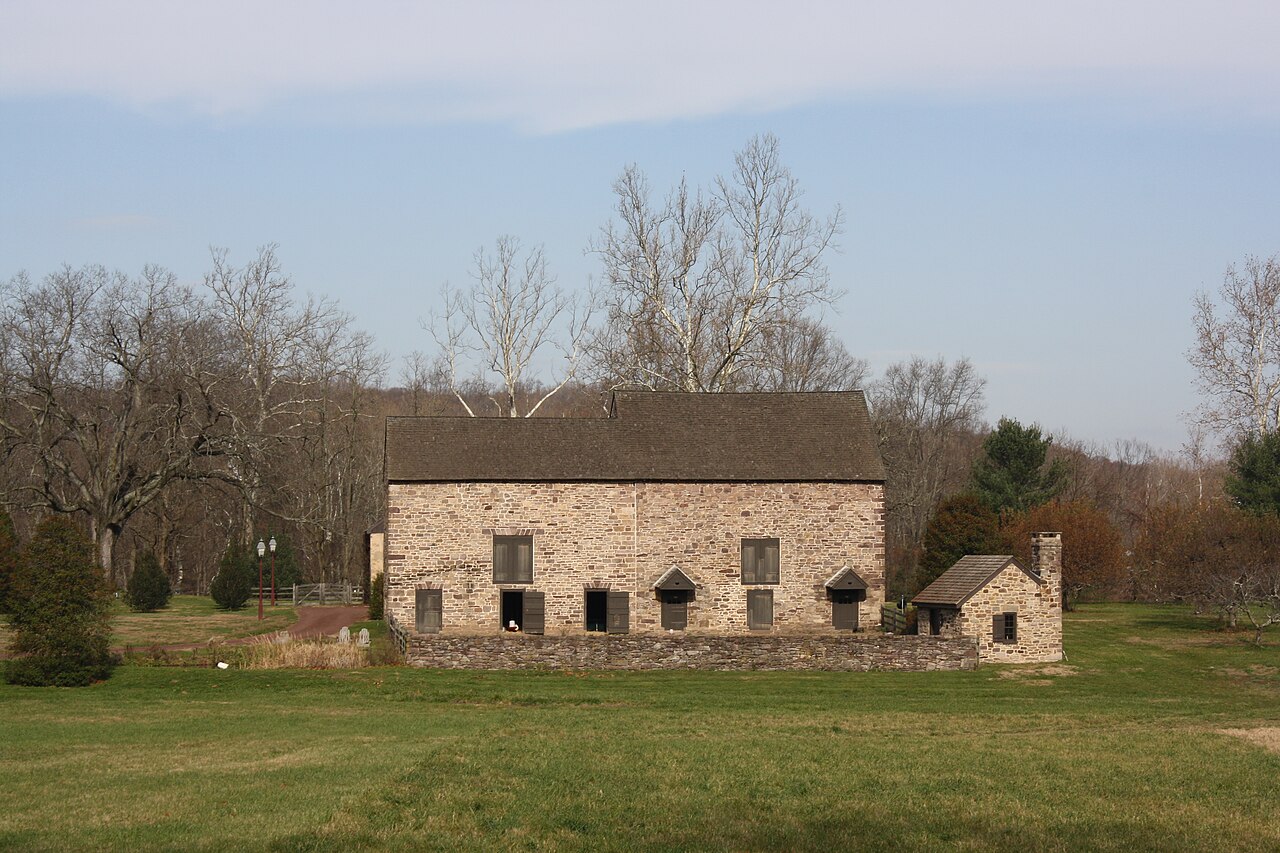 The barn at Burgess Lea Farm, a historic farm complex in Solebury Township, Bucks County