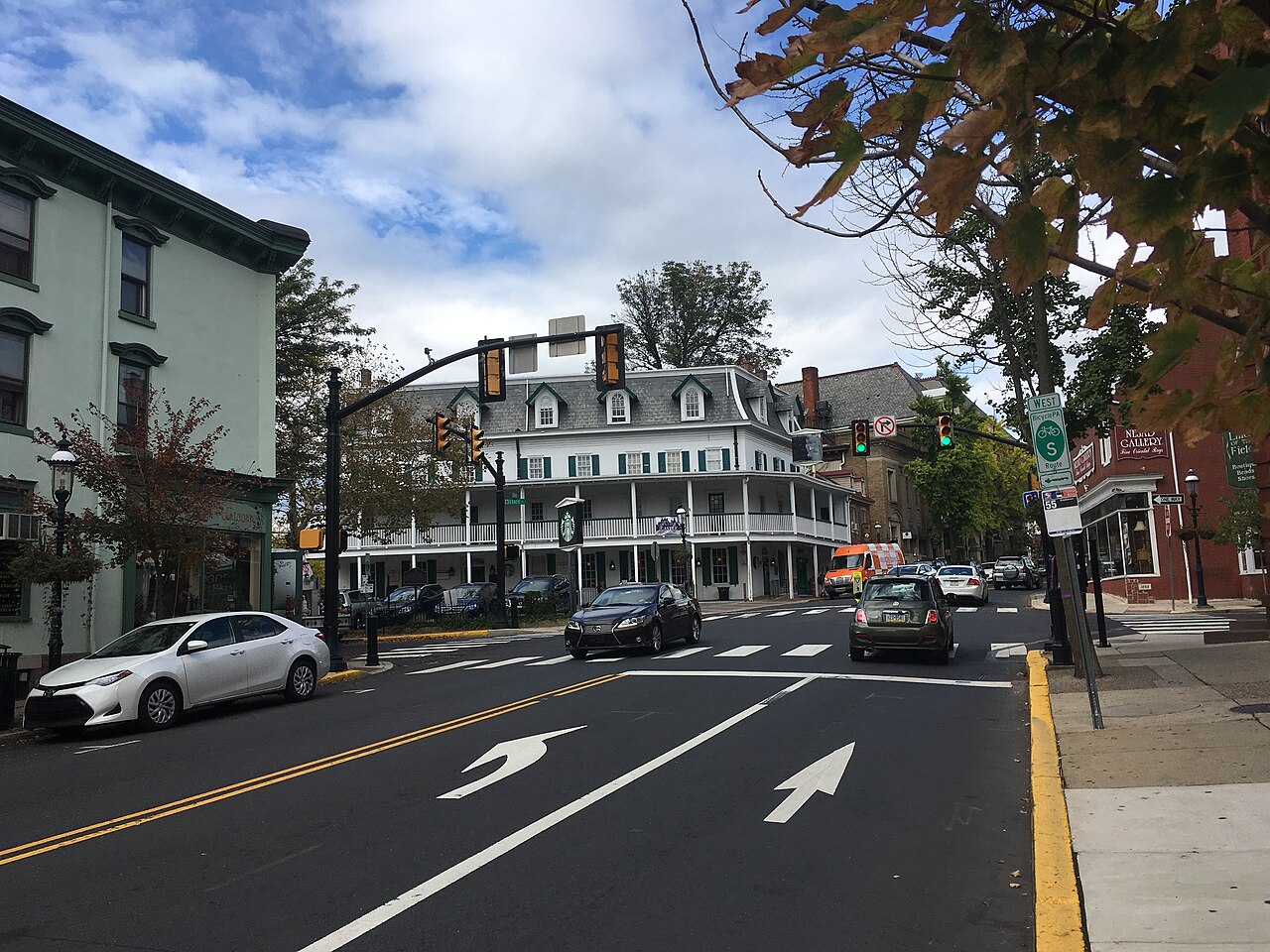 Main Street at State Street in Doylestown, Pennsylvania