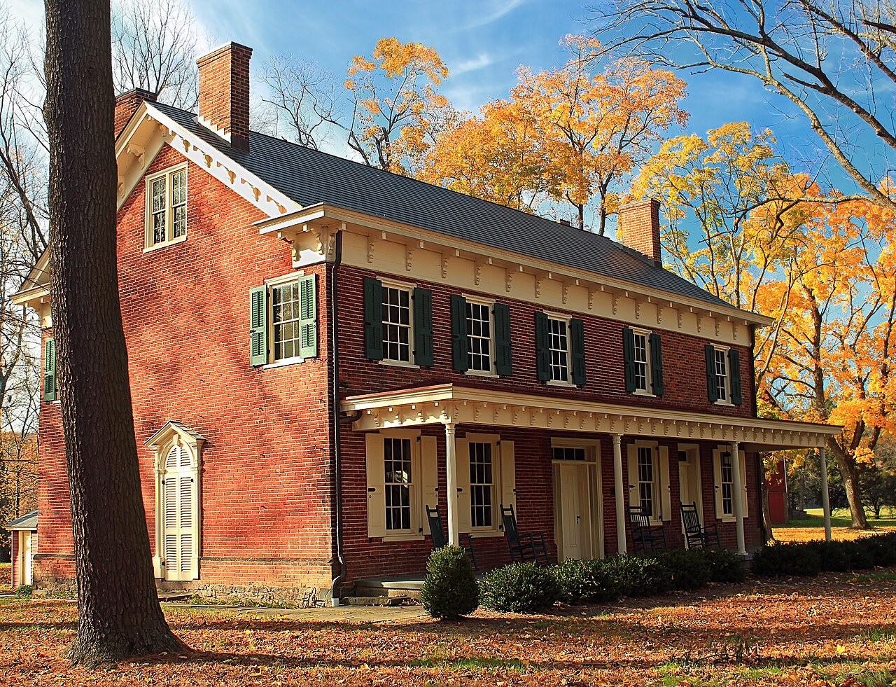 The John Stover House and barns at Tinicum Park in Erwinna