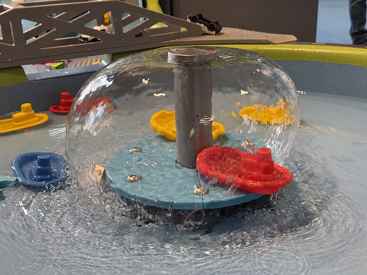 Water table with toy boats at the Bucks County Children’s Museum in New Hope