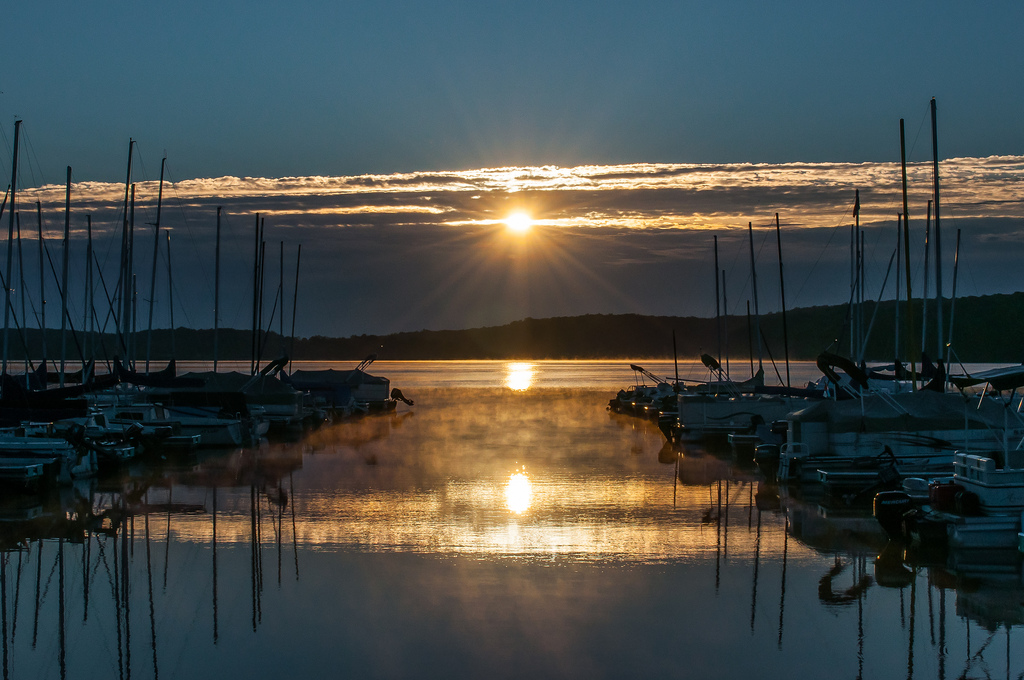 Lake Nockamixon Marina at dawn