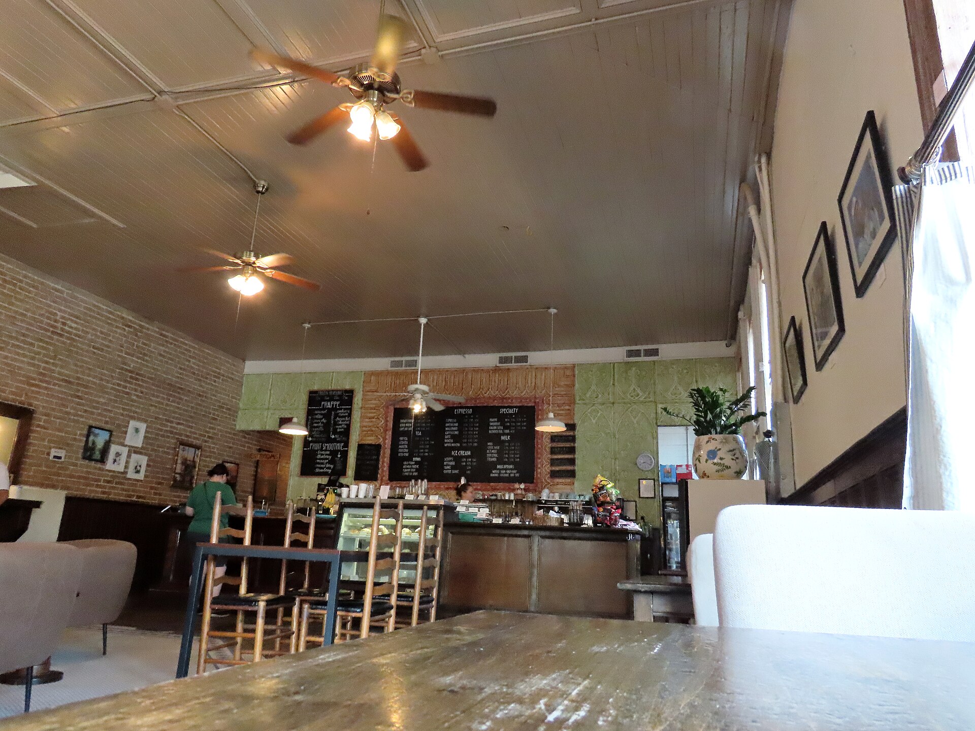 The interior of a small independent coffee shop