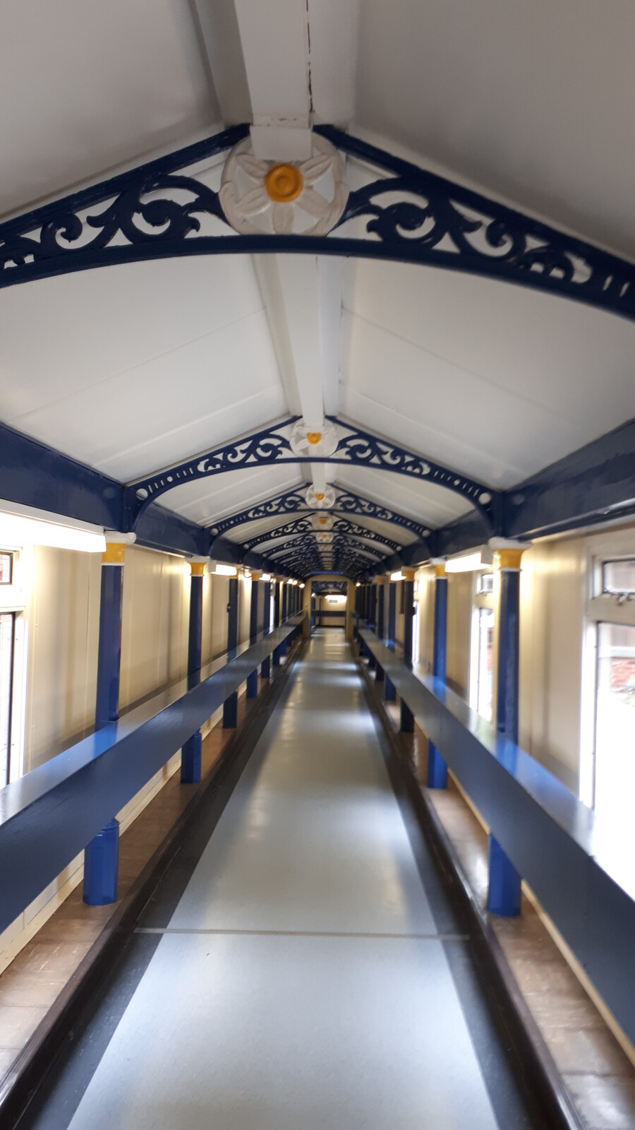 Hospital corridor and patient care setting