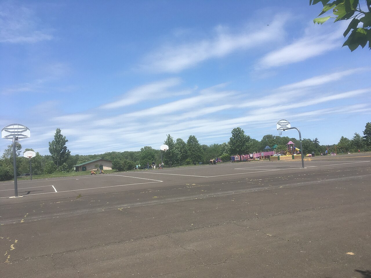 Playground and basketball courts at Warminster Community Park