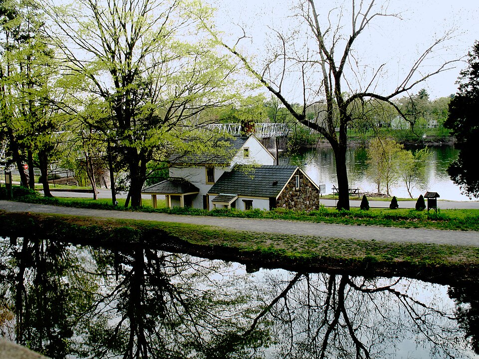The Delaware River and canal in Bucks County