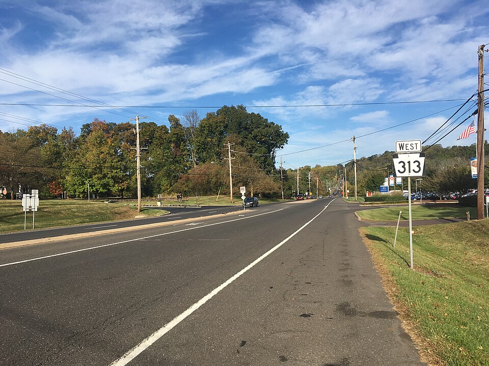 Route 313 near Route 611 in Bucks County