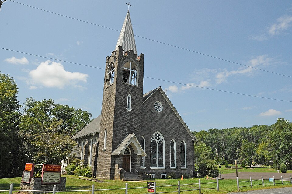 Historic district scene in Bucks County